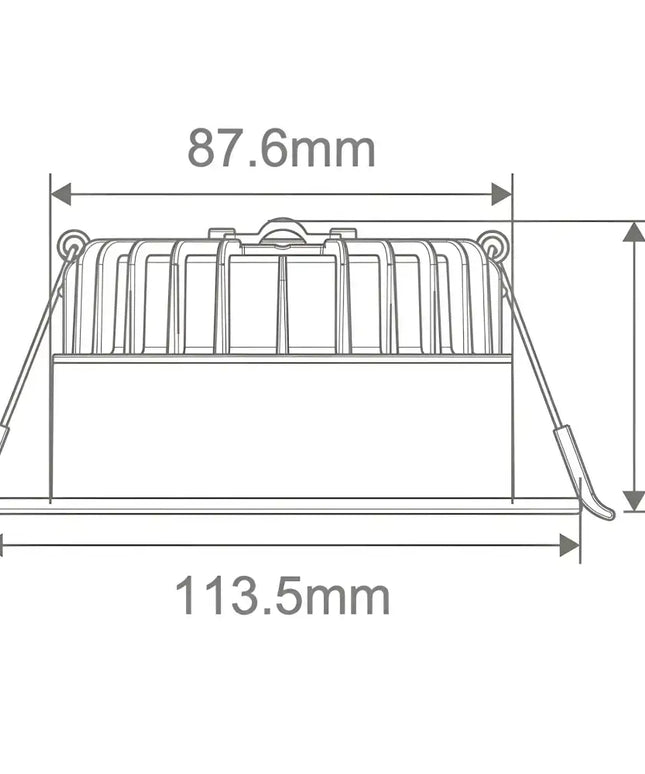 Domus Swap Deep 8W White Gold TRIO LED Downlight - 90mm cut out - Home & Garden > Lighting > Ceiling Lights