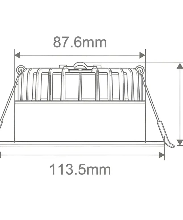 Domus Swap Deep 8W White Gunmetal TRIO LED Downlight - 90mm cut out - Home & Garden > Lighting > Ceiling Lights