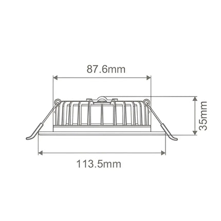 Domus Swap Sleek 8W White TRIO LED Downlight - 90mm cut out - Home & Garden > Lighting > Ceiling Lights