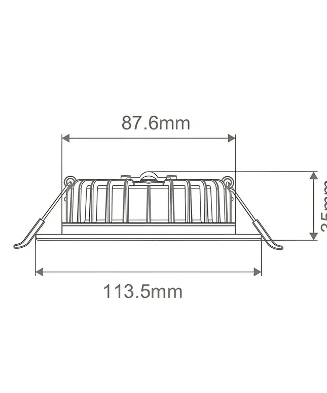 Domus Swap Step 8W White TRIO LED Downlight - 90mm cut out - Home & Garden > Lighting > Ceiling Lights