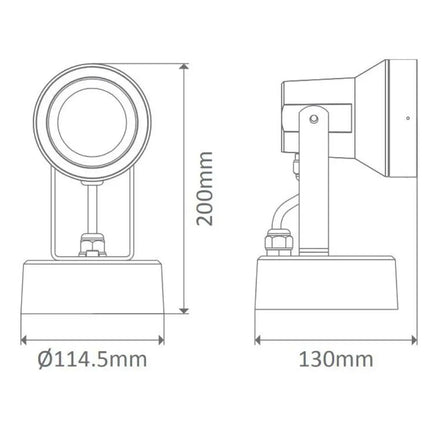 Domus VISION-9 - 9W Exterior LED Spotlight IP54-OUTDOOR-Domus
