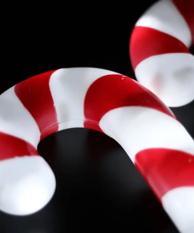 Dual Power Set of 6 LED Candy Cane Stakes-Christmas Path Light-Lexi Lighting