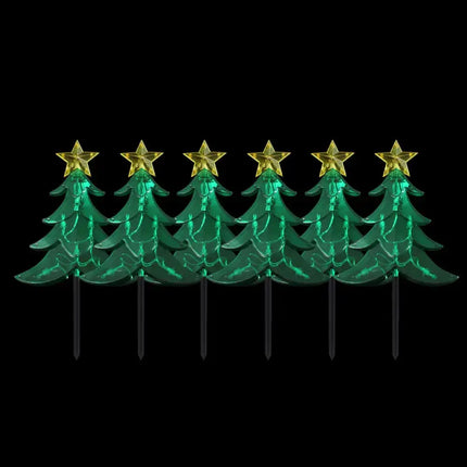 Dual Power Set of 6 LED Tree Stakes-Christmas Path Light-Lexi Lighting