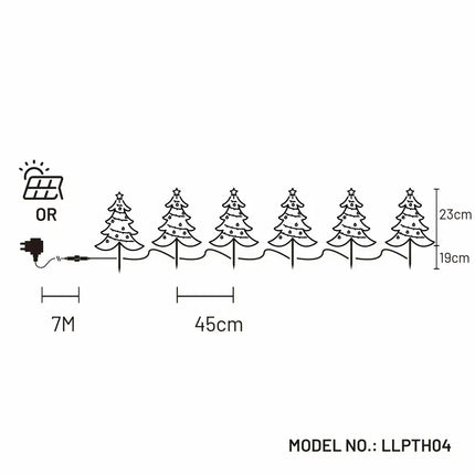 Dual Power Set of 6 LED Tree Stakes-Christmas Path Light-Lexi Lighting