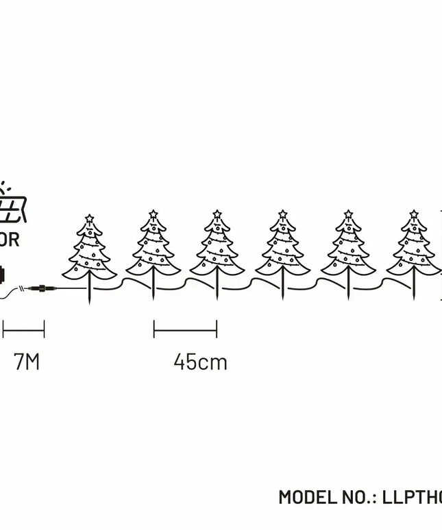 Dual Power Set of 6 LED Tree Stakes-Christmas Path Light-Lexi Lighting