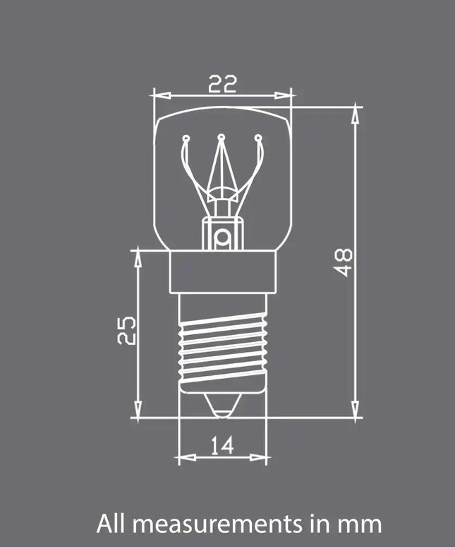 Energy-efficient E14 clear replacement bulbs for Himalayan salt lamps.