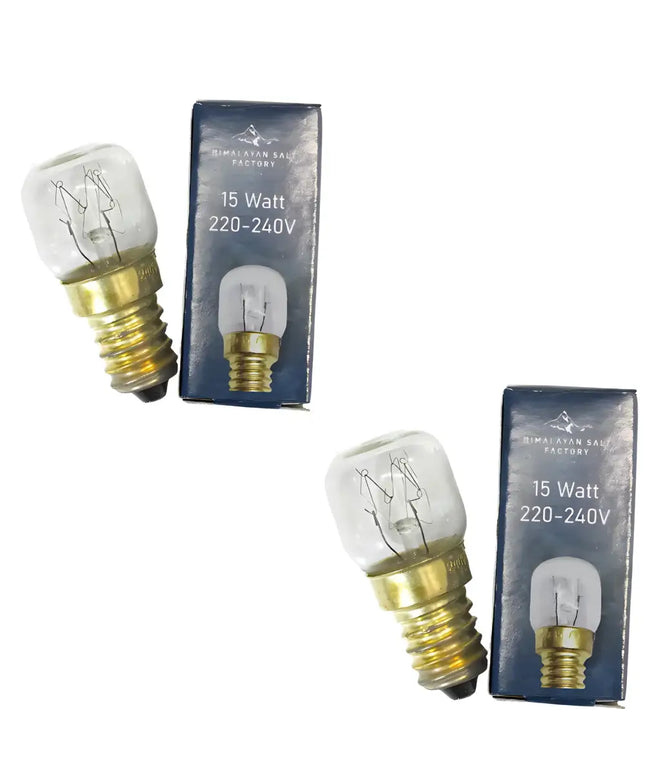 E14 15W Himalayan salt lamp replacement bulbs in a convenient 2-pack.