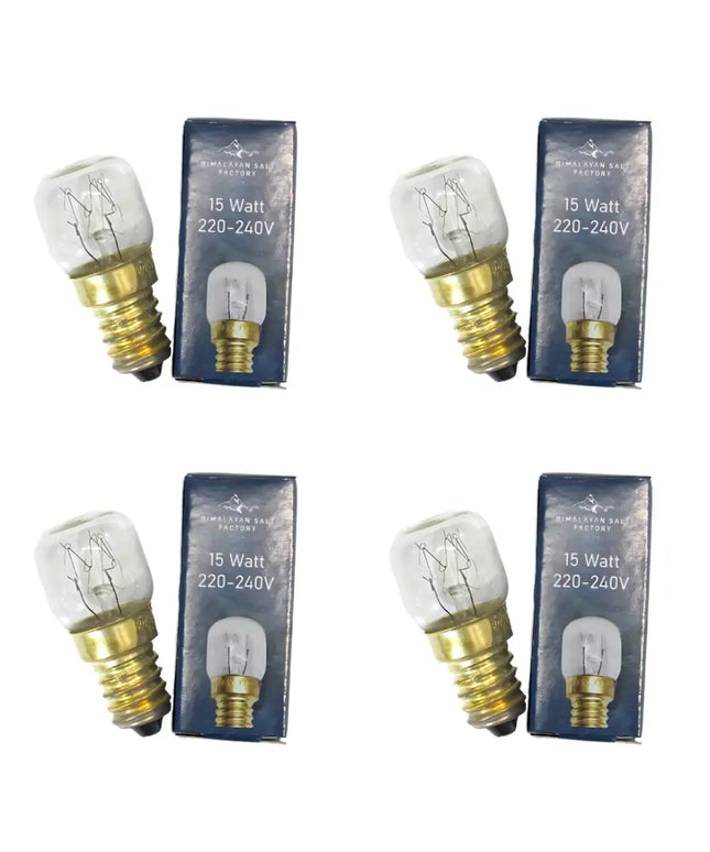 E14 15W Himalayan salt lamp replacement bulbs in a convenient 4-pack.