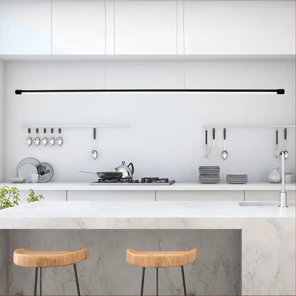 Edge Black Tri-Colour Dimmable LED Linear Pendant.