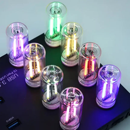 USB Touch Control LED Night Light with Edison Filament Bulb for DIY Bedroom Decor