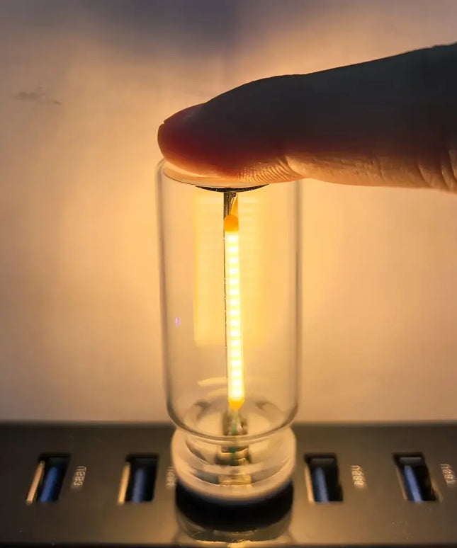 USB Touch Control LED Night Light with Edison Filament Bulb for DIY Bedroom Decor