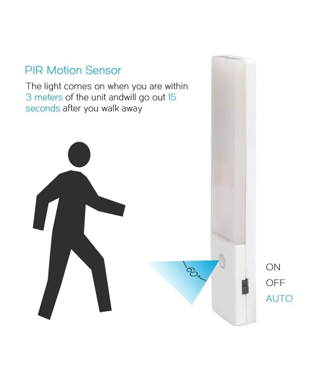 EL608 Rechargeable Infrared Motion Sensor Wall LED Night Light Torch (Warm White)-Home & Garden > Lighting-Dropli