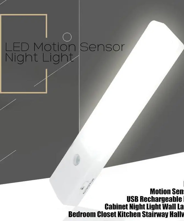 EL608 Rechargeable Infrared Motion Sensor Wall LED Night Light Torch (Warm White)-Home & Garden > Lighting-Dropli