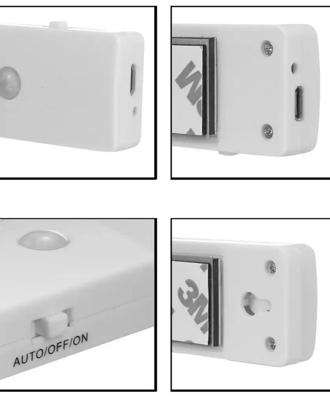 EL608 Rechargeable Infrared Motion Sensor Wall LED Night Light Torch (Warm White)-Home & Garden > Lighting-Dropli