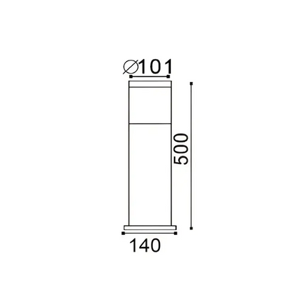 Elanora Exterior Short Bollard ES 304 Stainless Steel IP44 500mm - CLA1615S-Bollard Lights-CLA Lighting