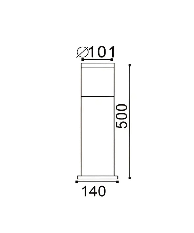 Elanora Exterior Short Bollard ES 304 Stainless Steel IP44 500mm - CLA1615S-Bollard Lights-CLA Lighting