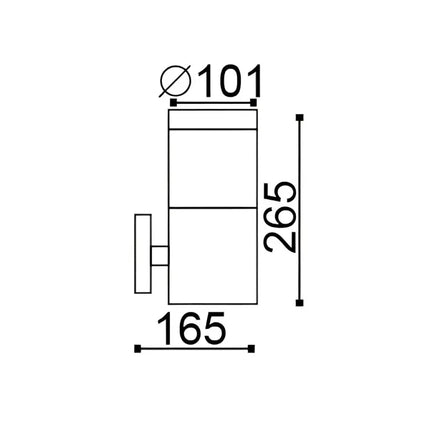 Elanora Exterior Wall Light ES 304 Stainless Steel IP44 - CLAW32-Exterior Wall Lights-CLA Lighting