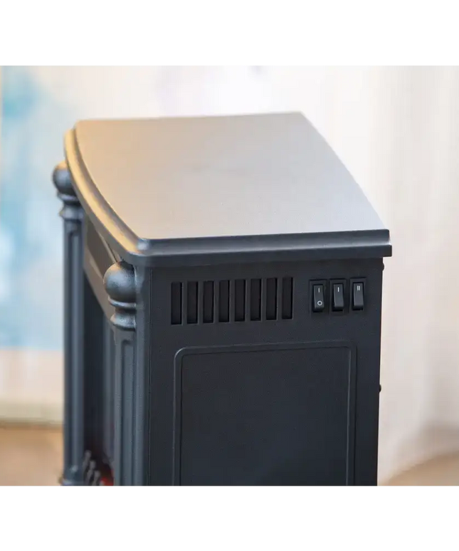 Electric Log Fireplace Heater with Overheat Protection - Appliances > Heaters