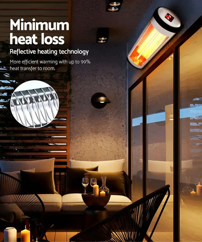 Electric Strip Heater Radiant Heaters 1500W - Appliances > Heaters