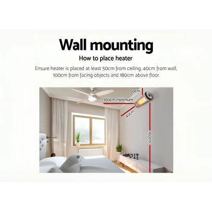 Electric Strip Heater Radiant Heaters 1500W - Appliances > Heaters