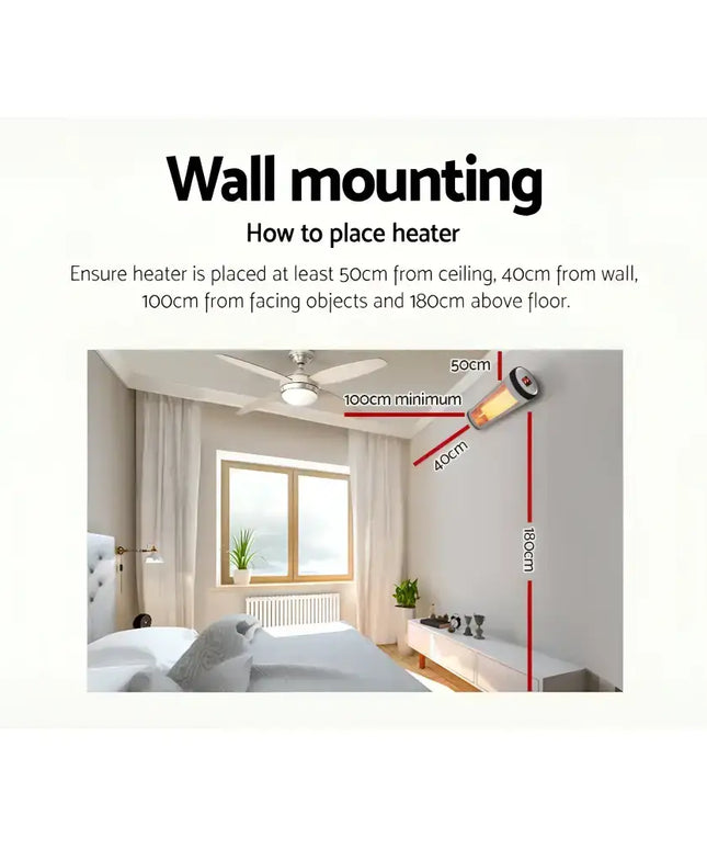 Electric Strip Heater Radiant Heaters 1500W - Appliances > Heaters