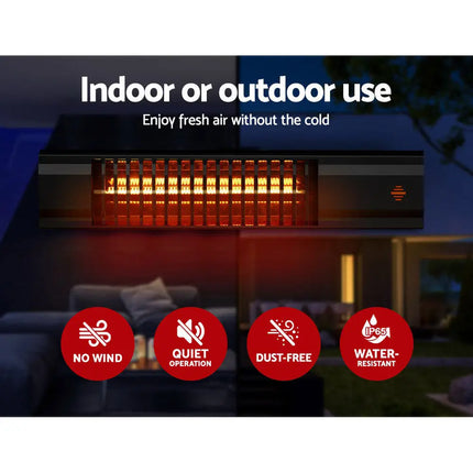 Electric Strip Heater Radiant Heaters 2000W - Appliances > Heaters