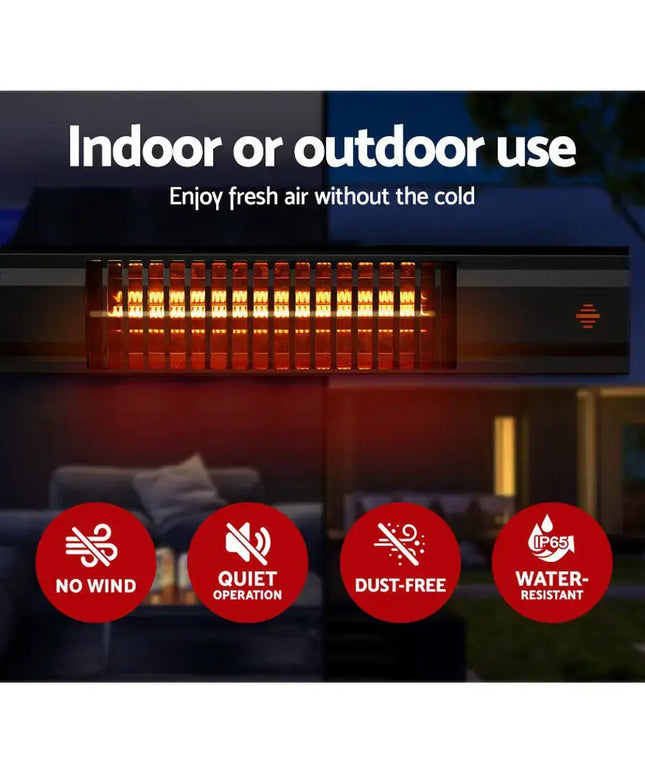 Electric Strip Heater Radiant Heaters 2000W - Appliances > Heaters