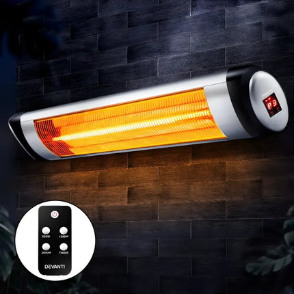 Electric Strip Heater Radiant Heaters 2000W - Remote Control - Appliances > Heaters
