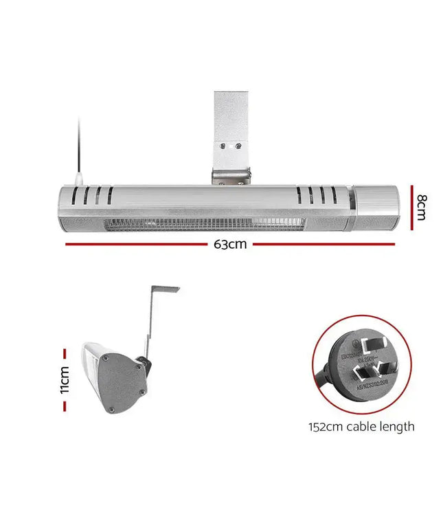 Electric Strip Infrared Radiant Heaters 2000W - Appliances > Heaters