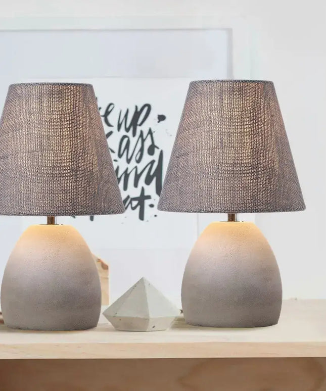 ELENA Elegant Modern Table Lamp Concrete E14 Lamp Base-Table Light-Dropli