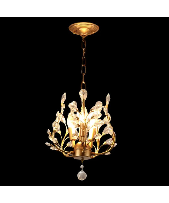 ELIZABETH 3 Light Gold Vintage Crystal Chandelier - Home & Garden > Lighting