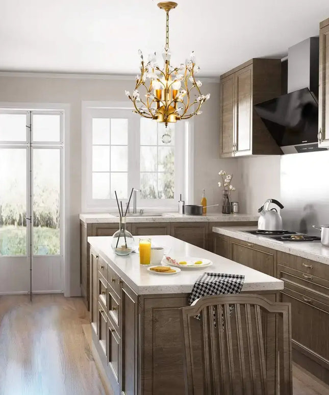 ELIZABETH 3 Light Gold Vintage Crystal Chandelier - Home & Garden > Lighting