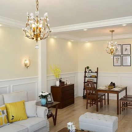 ELIZABETH 3 Light Gold Vintage Crystal Chandelier - Home & Garden > Lighting