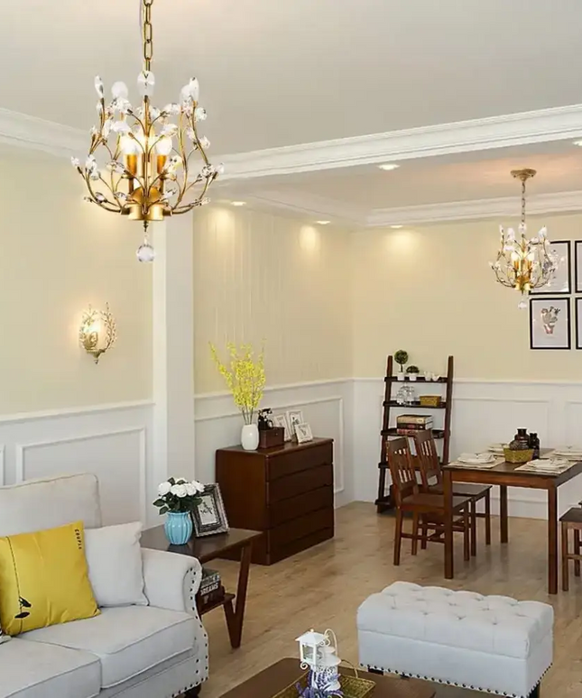 ELIZABETH 3 Light Gold Vintage Crystal Chandelier - Home & Garden > Lighting