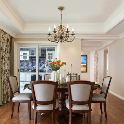 French Country Chandelier 6 Lights Rustic - Home & Garden > Lighting