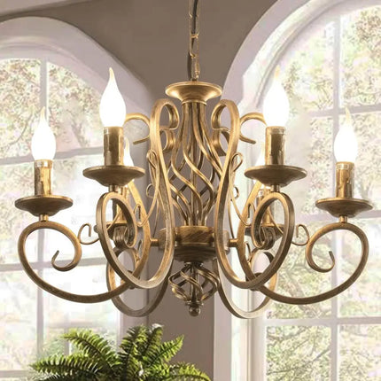 French Country Chandelier 6 Lights Rustic - Home & Garden > Lighting