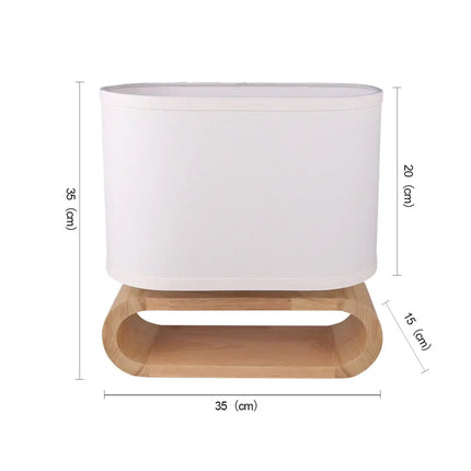 EMIKO Cotemporary Nordic Stype Table Lamp Wood Base E27 White-Table Light-Dropli