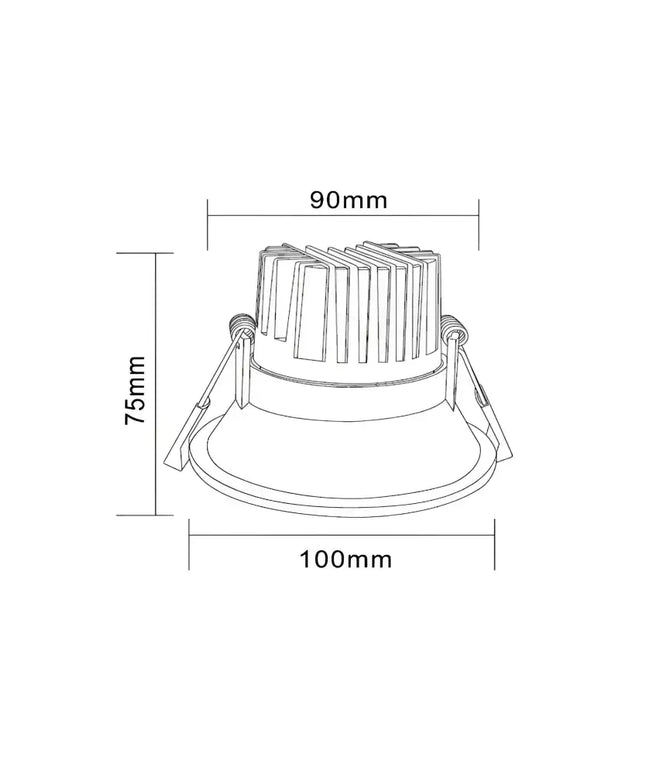13W Tri-Colour Dimmable LED Downlight | 90mm Cut Out | Katoomba Pro