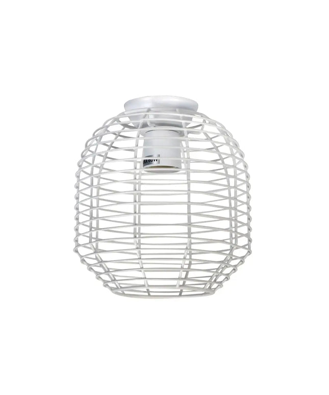 Eve.18 White Mesh DIY Shade B22 - OL2543WH-DIY Batten Fix Lights-Oriel Lighting