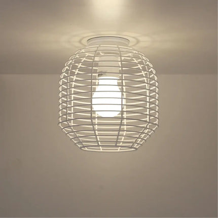 Eve.18 White Mesh DIY Shade B22 - OL2543WH-DIY Batten Fix Lights-Oriel Lighting