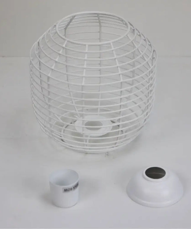 Eve.18 White Mesh DIY Shade B22 - OL2543WH-DIY Batten Fix Lights-Oriel Lighting