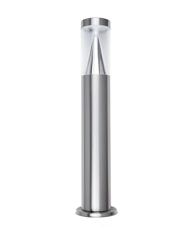 Exterior 12V LED Bollard Light 6W 3000K 316 Stainless Steel With Flange IP67 - PORTUS1FLSS-Bollard Lights-CLA Lighting