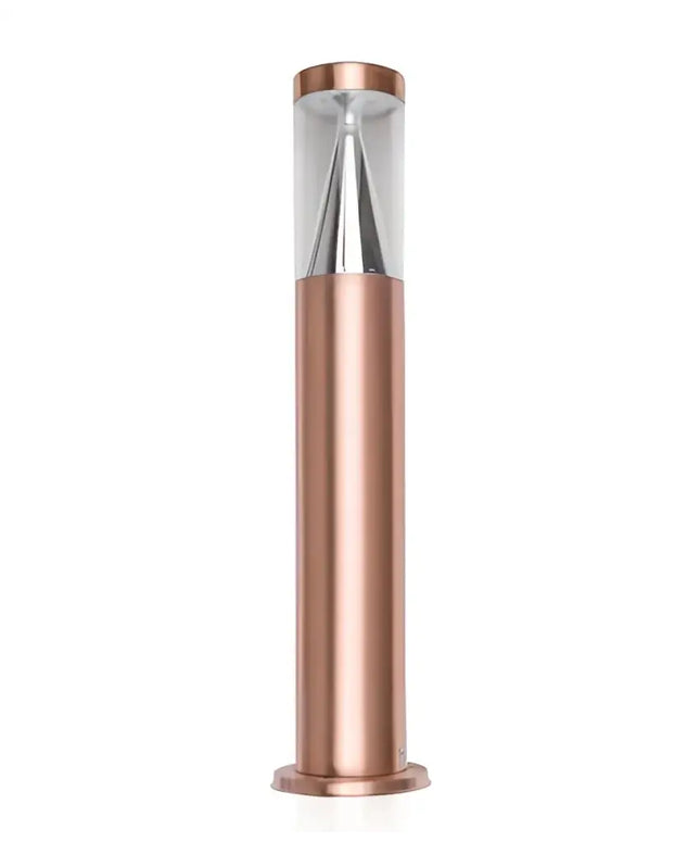 Exterior 12V LED Bollard Light 6W 3000K Copper With Flange IP67 - PORTUS1FLC-Bollard Lights-CLA Lighting
