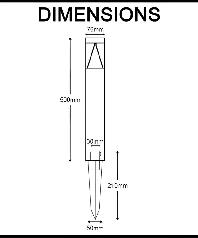 Exterior 12V LED Bollard Light 6W 3000K Copper With Spike IP67 l-Bollard Lights-CLA Lighting