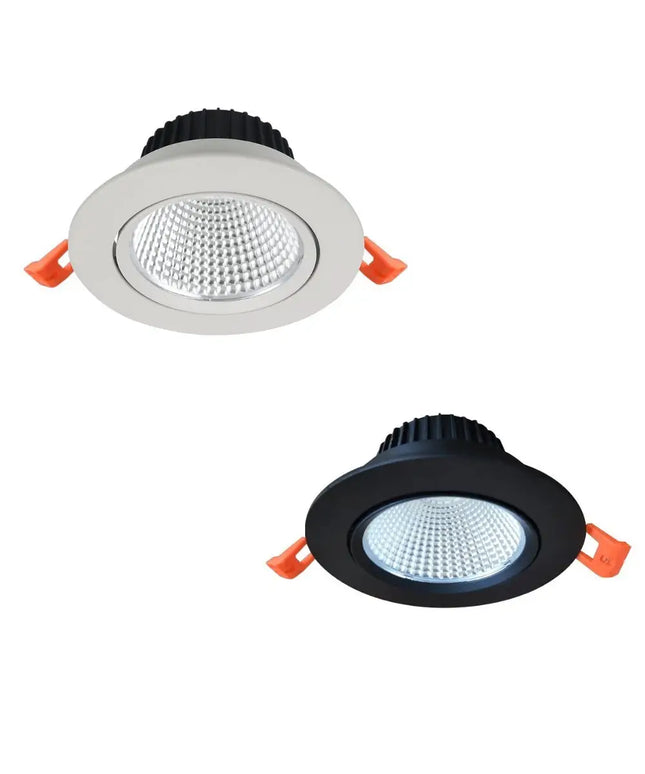 Eyre Pro Tilt 12W Tri-Colour Dimmable LED Downlight - 90mm Cut Out - Home & Garden > Lighting