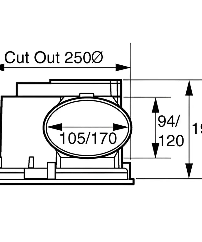 Fantech RAPID Response 200/250HP Ducted Ceiling Exhaust Fan IPX4 - Timer or No Timer - Exhaust Fan