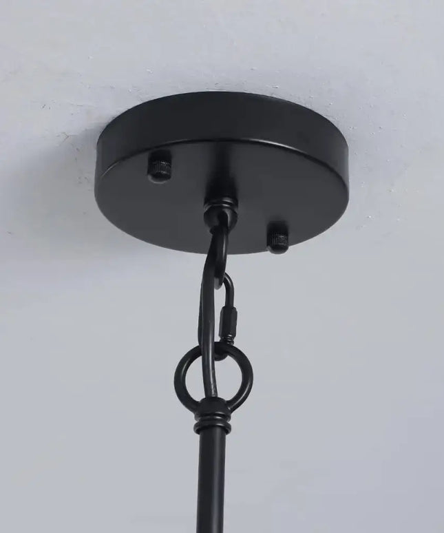 Farmhouse Pendant Light Rustic Lantern Chandelier Black - Home & Garden > Lighting