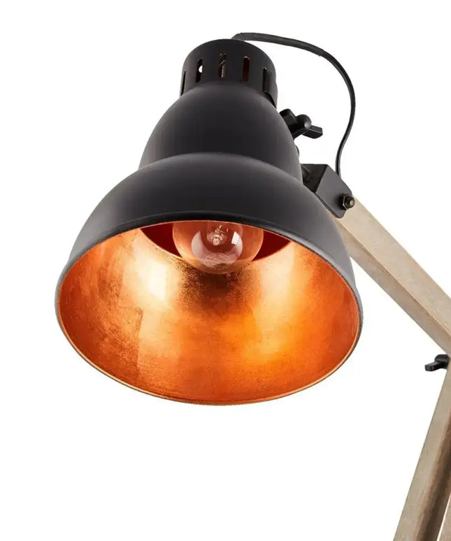 Faroe Scandi Modern Natural Wooden Table Lamp Rustic Retro Designer Vintage - Home & Garden > Lighting