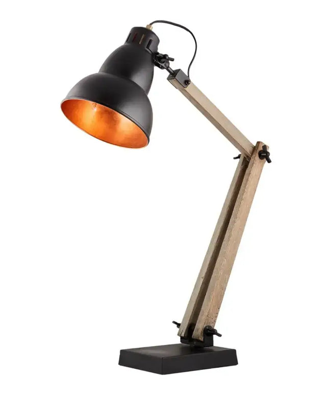 Faroe Scandi Modern Natural Wooden Table Lamp Rustic Retro Designer Vintage - Home & Garden > Lighting