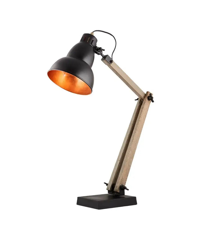 Faroe Scandi Modern Natural Wooden Table Lamp Rustic Retro Designer Vintage - Home & Garden > Lighting